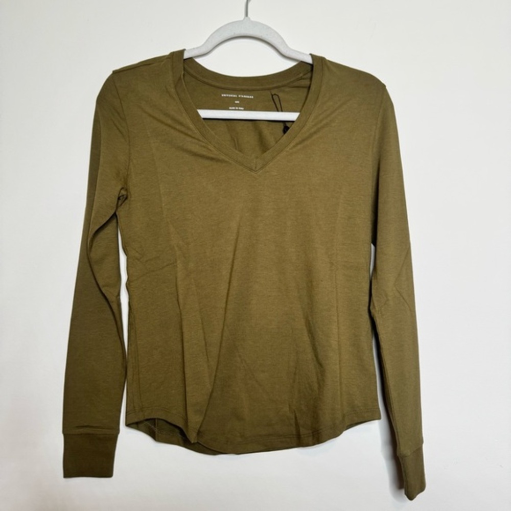 Universal Standard NWT V Rex V Neck Long Sleeve Tee Women 4XS XS